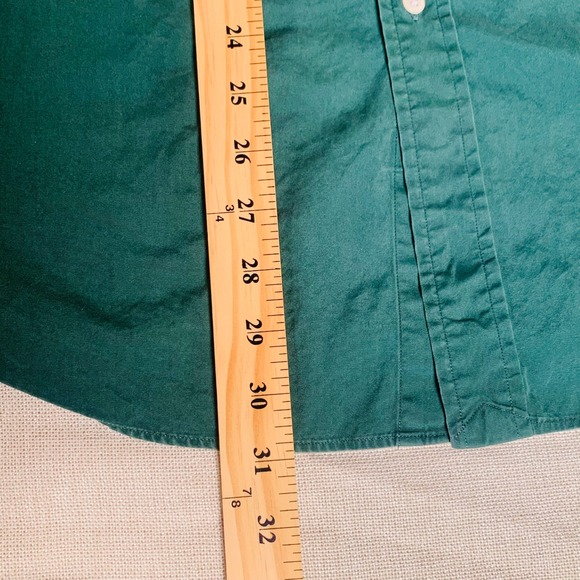 Ralph Lauren Classic Fit Button Down Shirt Green XL Tall Embroidered Pony - Picture 5 of 9